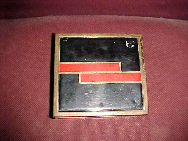 VERY OLD METAL CIGAR BOX WITH WOODEN BOX INSERT 15CM X 14CM