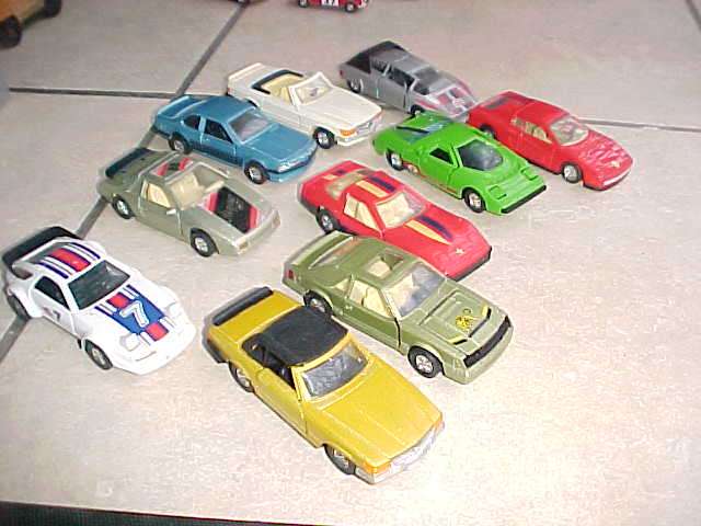 COLLECTION OF 10 CARS ABOUT 1/43 SCALE