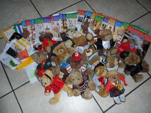 VINTAGE BEAR LOT 7 COLLECTORS WITH MAGAZINES AND ACCESSORIES