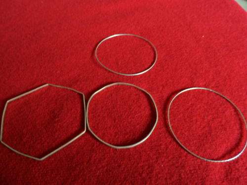 4 silver bangles 11.4grm
