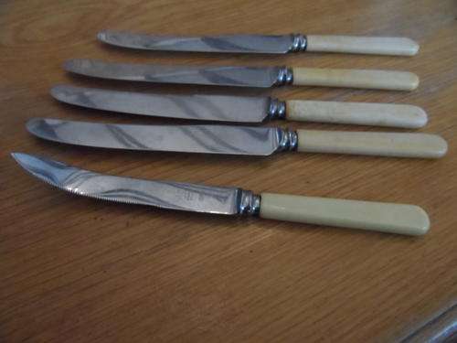 5 VERY OLD KNIVES.  SOME ARE JOSEPH ROGERS