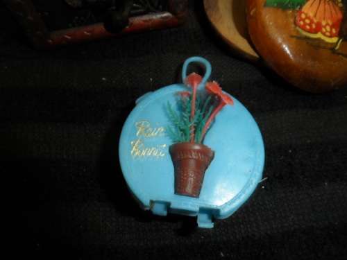 Vintage  rain hat castanette and wooden box