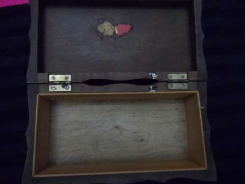 Lovely vintage wooden jewelry box 21cm x 11.5cm x 60cm