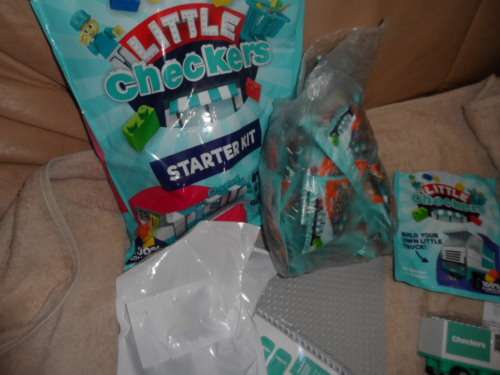 LITTLE CHECKERS LEGO STARTER PACK AND ALL 35 PACKS + TRUCK!!