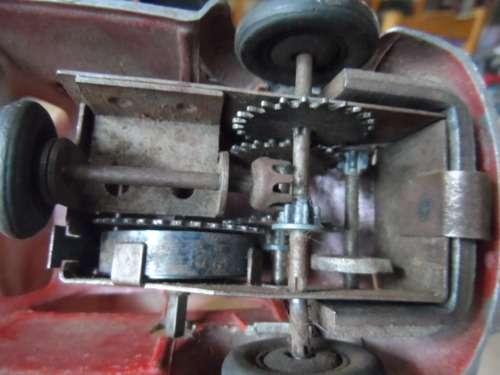 Slik Lansing 9600 Aluminum -Car Vintage   -RARE WINDUP MODEL