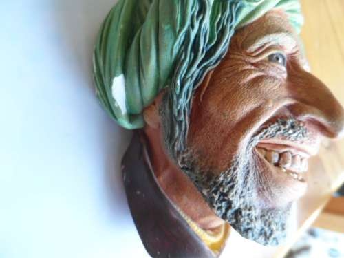 Vintage Bossons England Kurd Chalkware Wall Plaque  Head