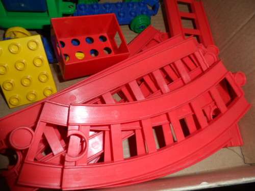 Part of train set duplo interchangable  blocks