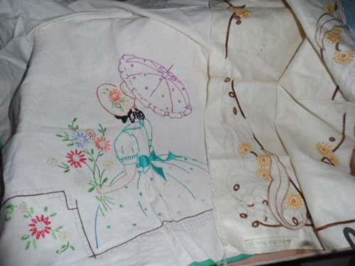 Lovely kiddies embroidered aprons half done 4