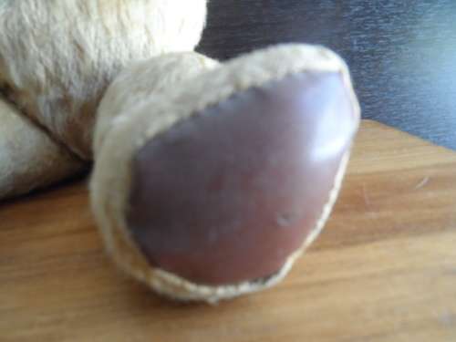 Very old mohair Ark teddy Head is straw filled has lost one eye about 33cm