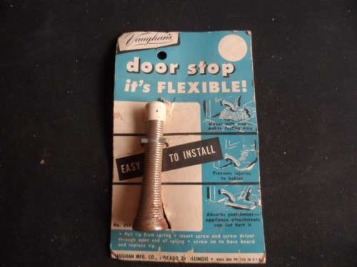 Vintage door stop on card