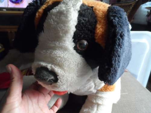 Large Arlenco dog soft toy played with