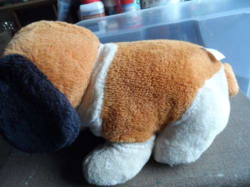 Large Arlenco dog soft toy played with