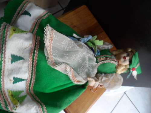 Beautiful large B W doll made in Holland felt.  has some moth  damage but face is beatiful