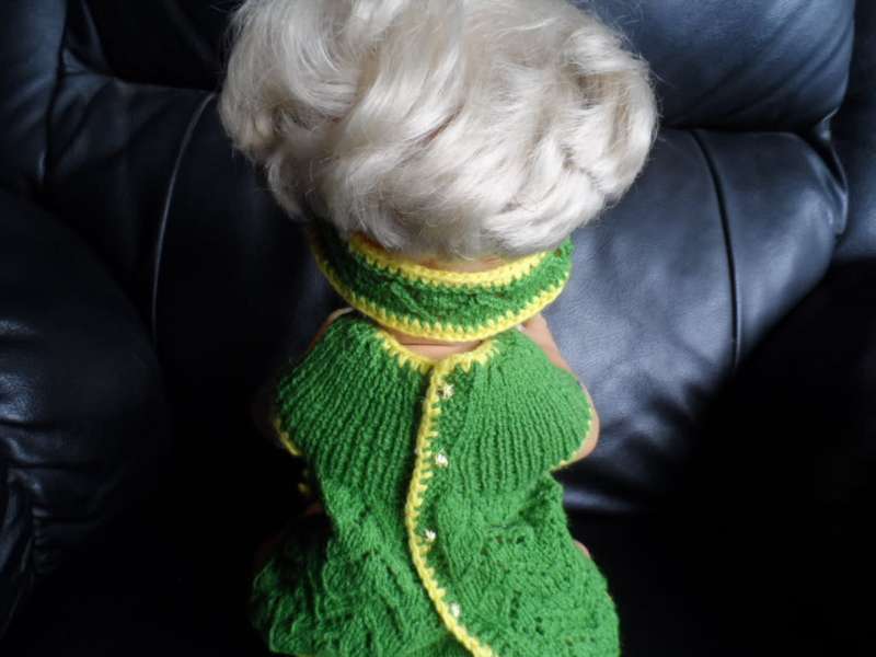 Beautiful condition First Love doll with green outfit and she will also have original outfit with he