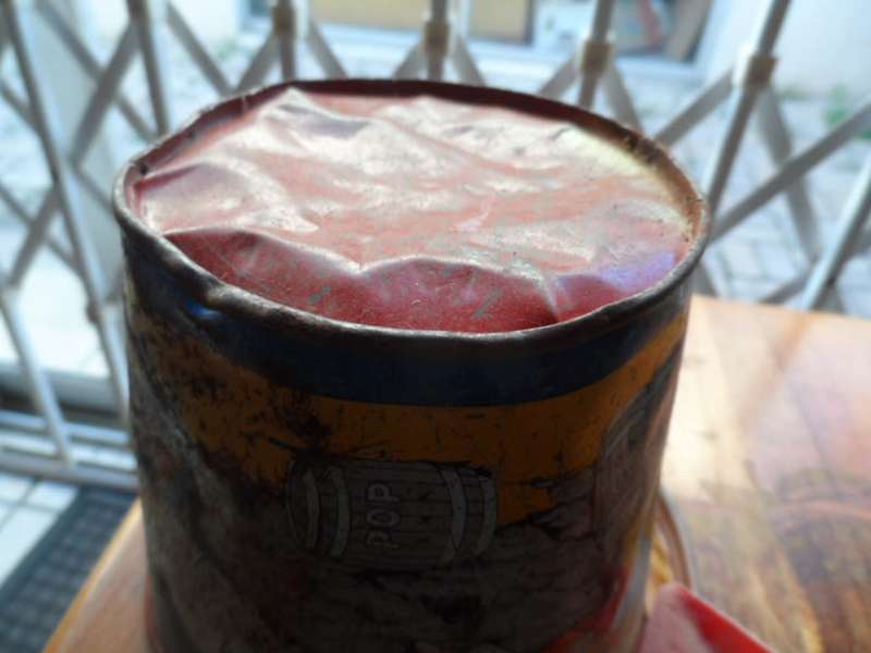 Very old played with hard to find Tinplate kiddies beach bucket.  has playwear
