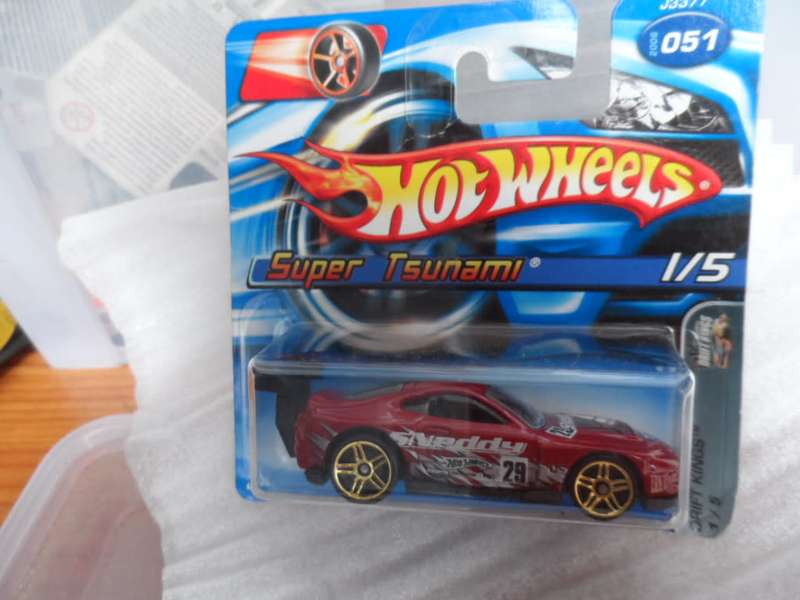 2006 HOT WHEELS Drift Kings 1/5 `TOYOTA SUPRA` SUPER TSUNAMI #051 Red w/ PR5s   [M55]