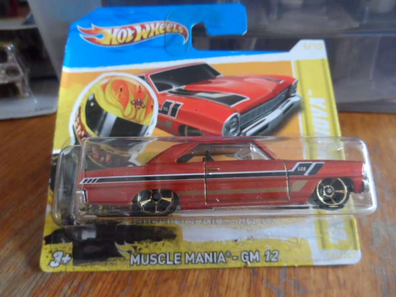 Hot Wheels `66 Chevy Nova, Red, 2012 Muscle Mania - GM  [M58]