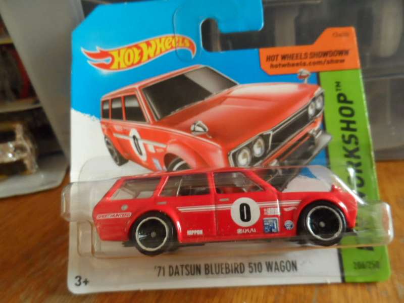Hot Wheels Workshop `71 Datsun Bluebird 510 Wagon (Red)  sealed short card  [m52]