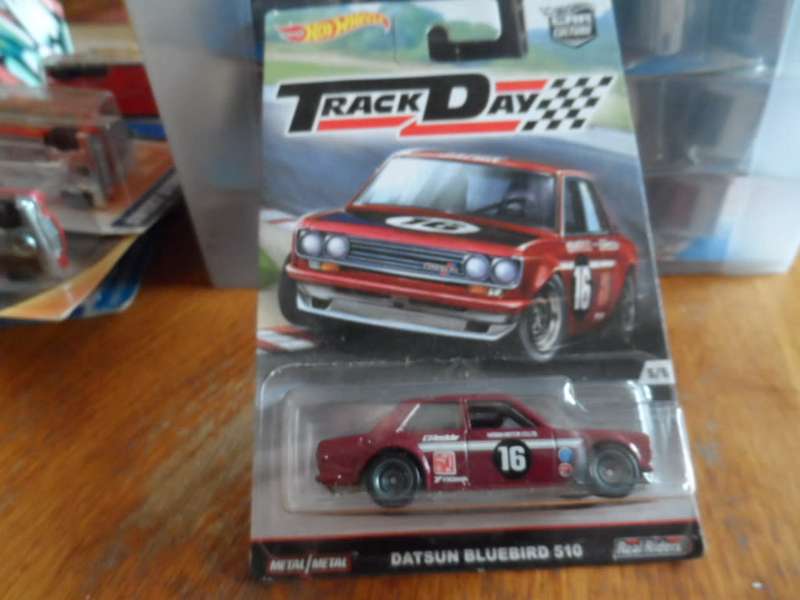 Hot Wheels Car Culture 2017 Track Day Real Riders Datsun Bluebird 510- sealed long card. [m51]