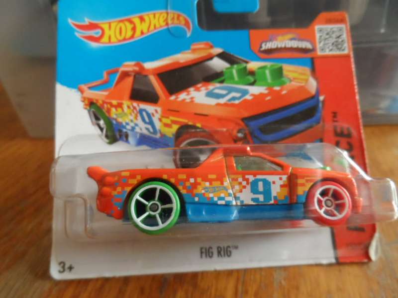 Hot Wheels Orange Fig Rig HW Race 2015-sealed short card-[m50]
