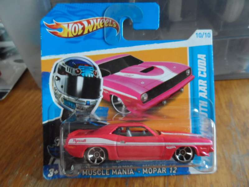 HOT WHEELS `70 PLYMOUTH AAR CUDA MUSCLE MANIA MOPAR 2012-sealed short card-[m49]