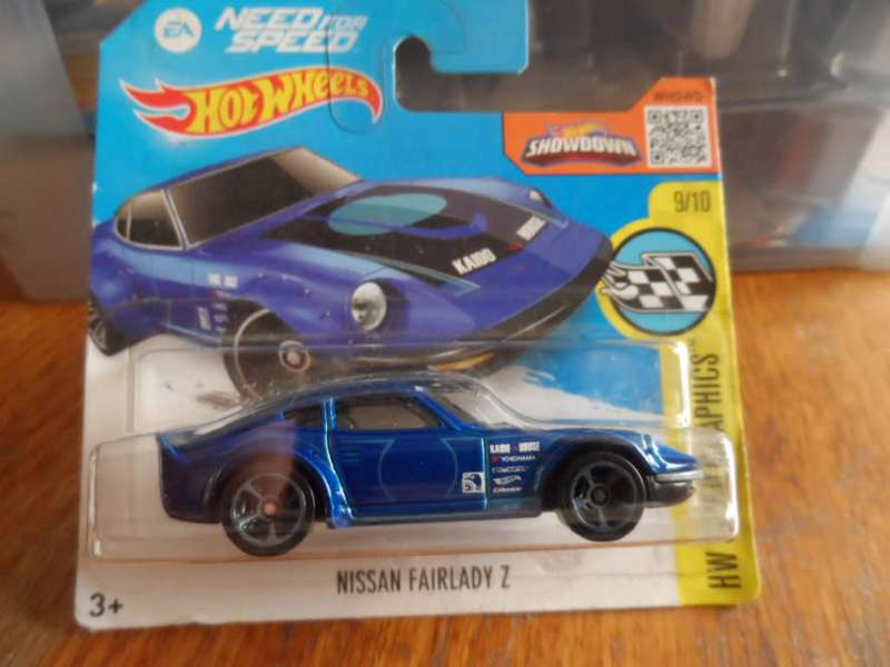 Hot Wheels s Nissan Fairlady Z, 184/250 Blue-sealed short card- [m49]