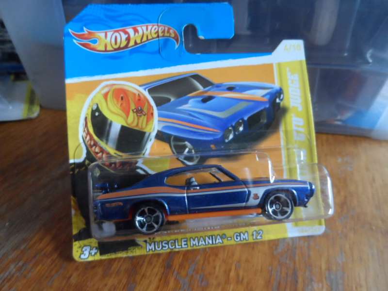 Hot Wheels - 70 Pontiac GTO Judge - Muscle Mania - GM 12-sealed short card-[m49]