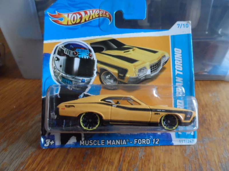 2012 MUSCLE MANIA `12 Hot Wheels `72 FORD GRAN TORINO SPORT #117-sealed short card-[m48]