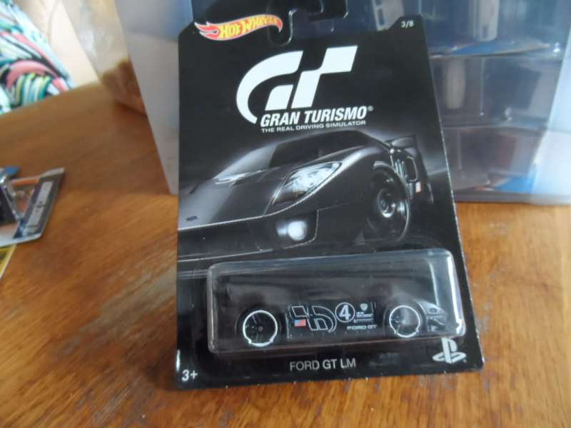 HOT WHEELS GRAN TURISMO FORD GT LM BLACK DIECAST-sealed long card-[m47]