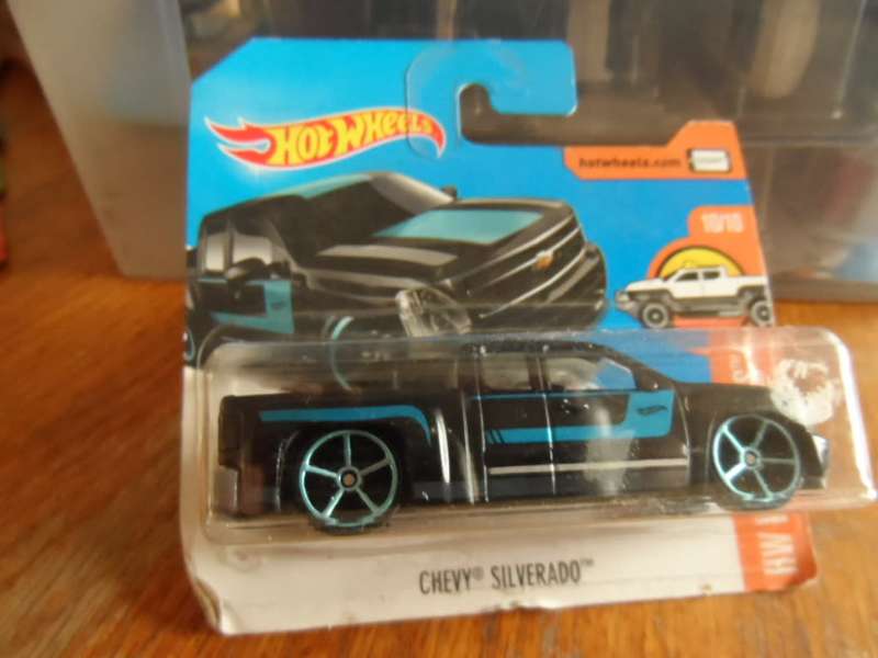 Hot Wheels Chevy Silverado - HW Hot Trucks 10/10-sealed short card-[m47]