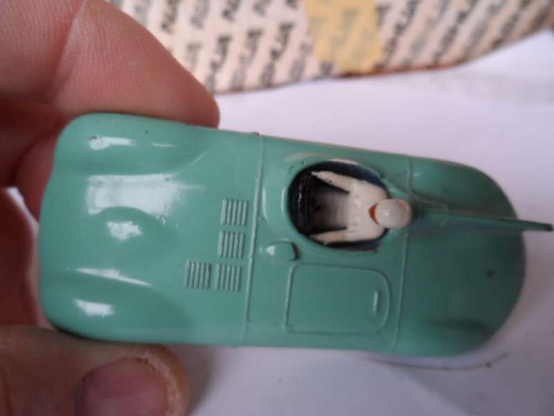 Vintage Dinky Toys Jaguar Type D Sports Car No 238 With Blue Wheel Hubs, REPAINTED [D24]