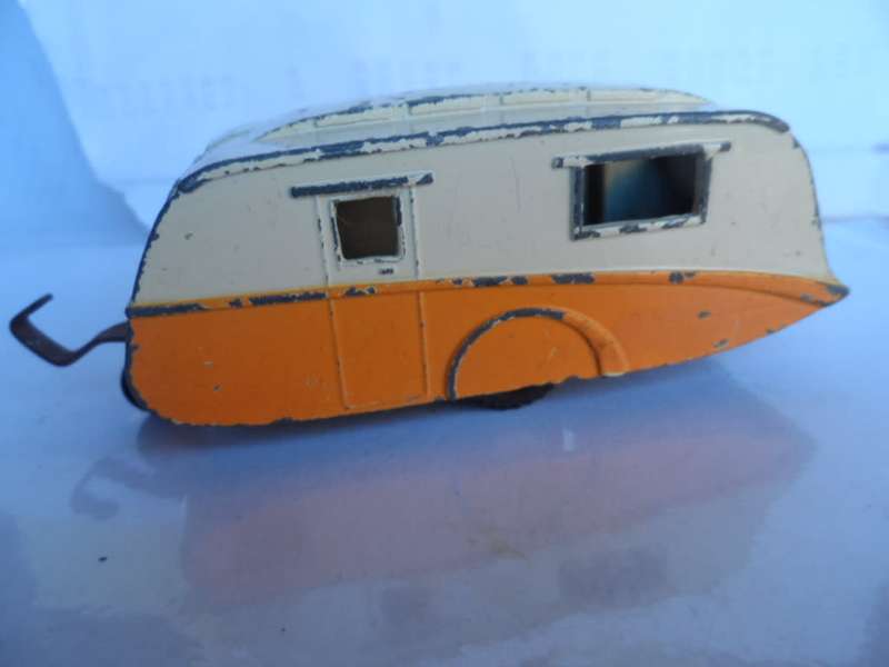 DINKY 190 CARAVAN good condition 1950s- orange/cream - [m22]