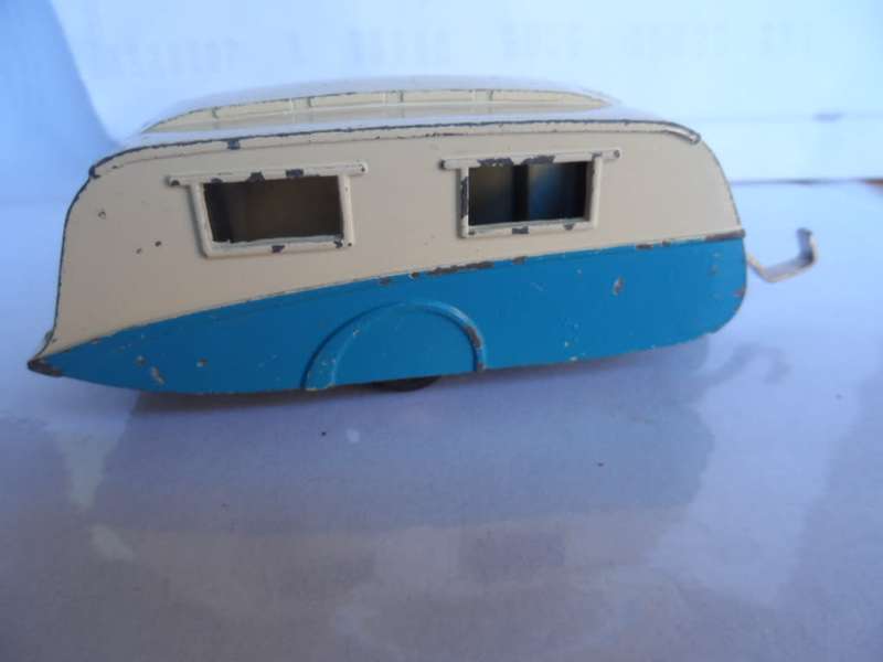 Vintage Dinky Toys 190 Caravan Model Blue White, Original   [m22]