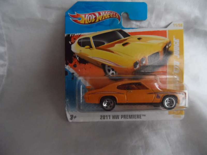 HOT WHEELS SHORT CARD YELLOW `70 PONTIAC GTO `JUDGE` 2011 HW PREMIERE  [m57]