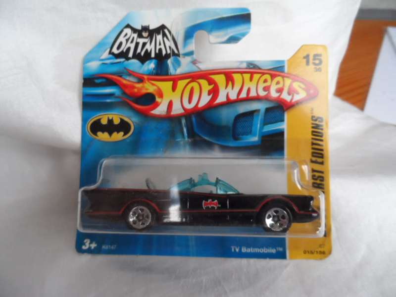 Hot Wheels TV Batmobile, 2007 First Editions, #15/156 - SEALED Short Card [M48]