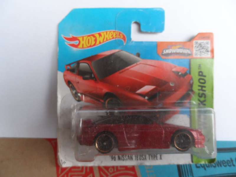 2015 Hot Wheels - `96 Nissan 180SX Type X - 205/250 - HW WORKSHOP -  Red  [m52]