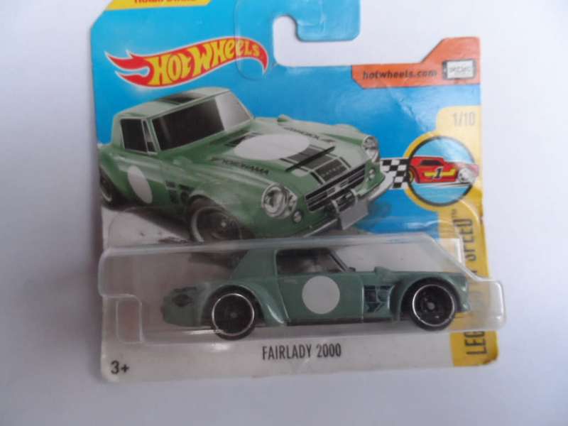 2017 Hot Wheels #118 HW Legends Of Speed 1/10 FAIRLADY 2000 Pale Green w/Blk DD8   [m56]
