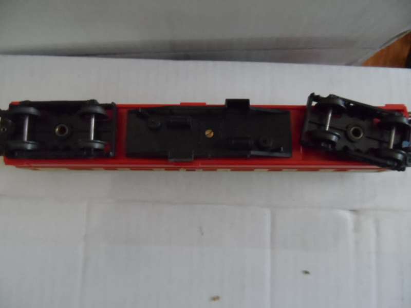 TRIANG PASSENGER COACH RED AND CREAM.