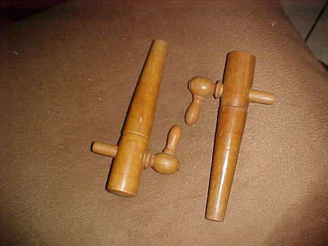 Vintage wine vat taps wooden