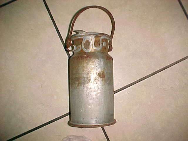 Small metal milk can 26cm high