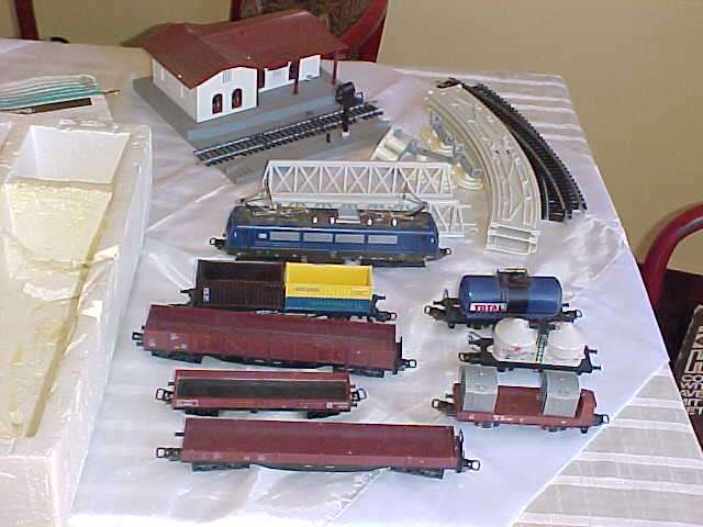 Lima HO freight train set.