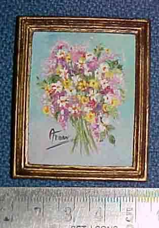 MINIATURE ORIGINAL OIL PAINTING FOR DOLLS HOUSE