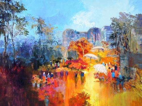 Margaret Gradwell Original (1200 x 900) Wonderful Market Scene !