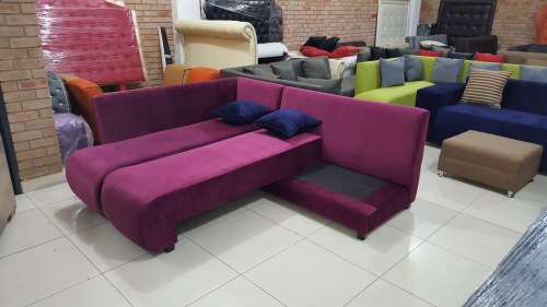 Velvet Corner Sleeper Couch / Sofa