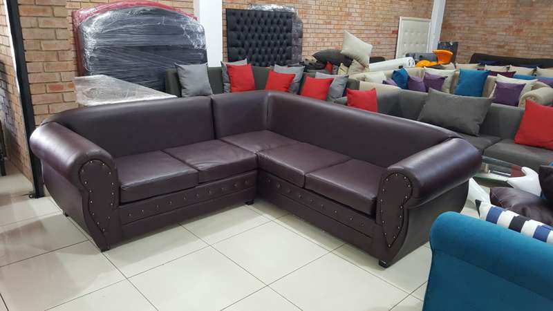 PU Leather Corner Couch / Sofa