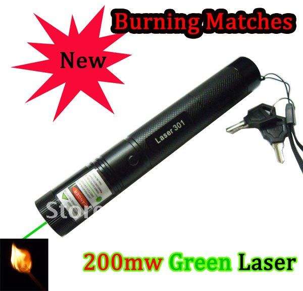**BRAND NEW**  MILITARY GRADE 200MW 532nM GREEN BEAM LASER POINTER WITH 4 EXTRA HEADS******