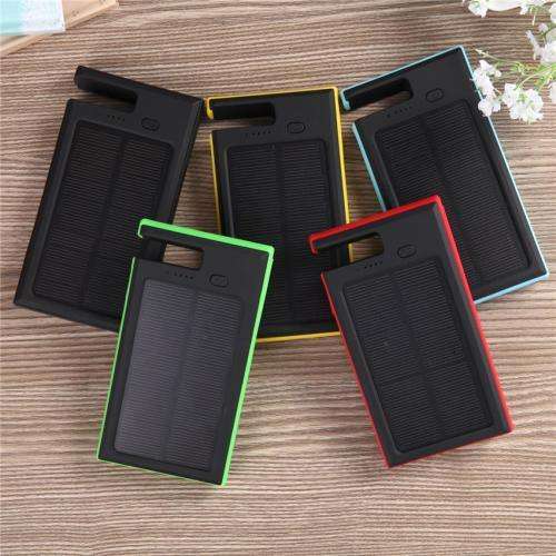 12000mAh Portable Waterproof Solar Charger Dual USB External Battery Power Bank With Super Led Light