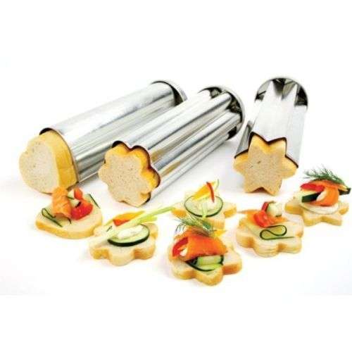 Party Bread Shapes - 3 Tins Stars / Hearts & Flower