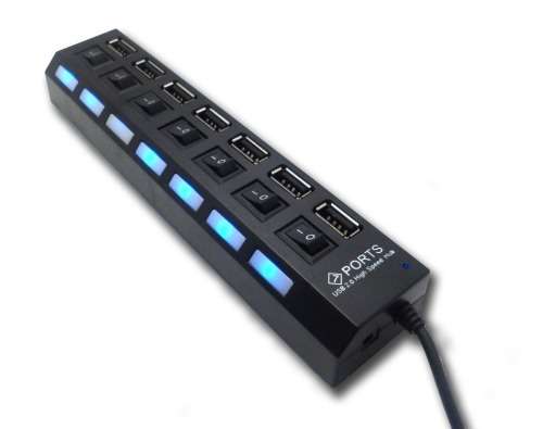 USB 2.0 Hub - 7 Port USB Hub