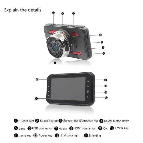 3.0 Inch Newest Mini Car DVR Car Camera A80 Full HD 1080P Video Recorder HDR G-sensor Dash Cam DVRs